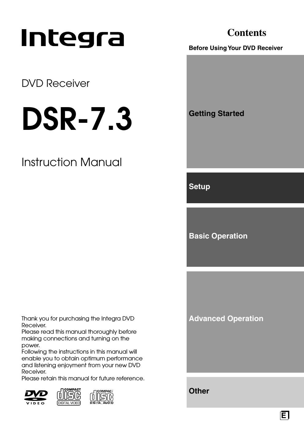 integra dsr 7 3 owners manual