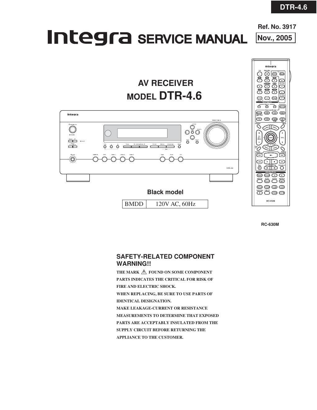 integra dtr 4 6 service manual