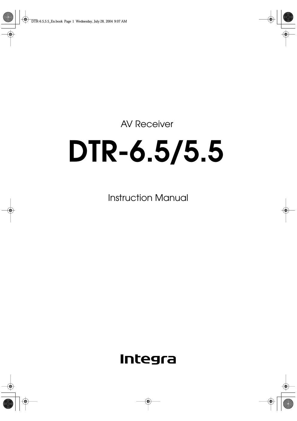 integra dtr 6 5 owners manual
