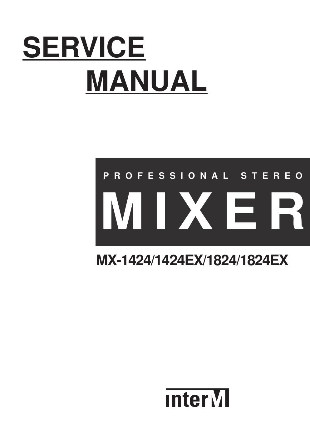 interm mx 1424 service manual