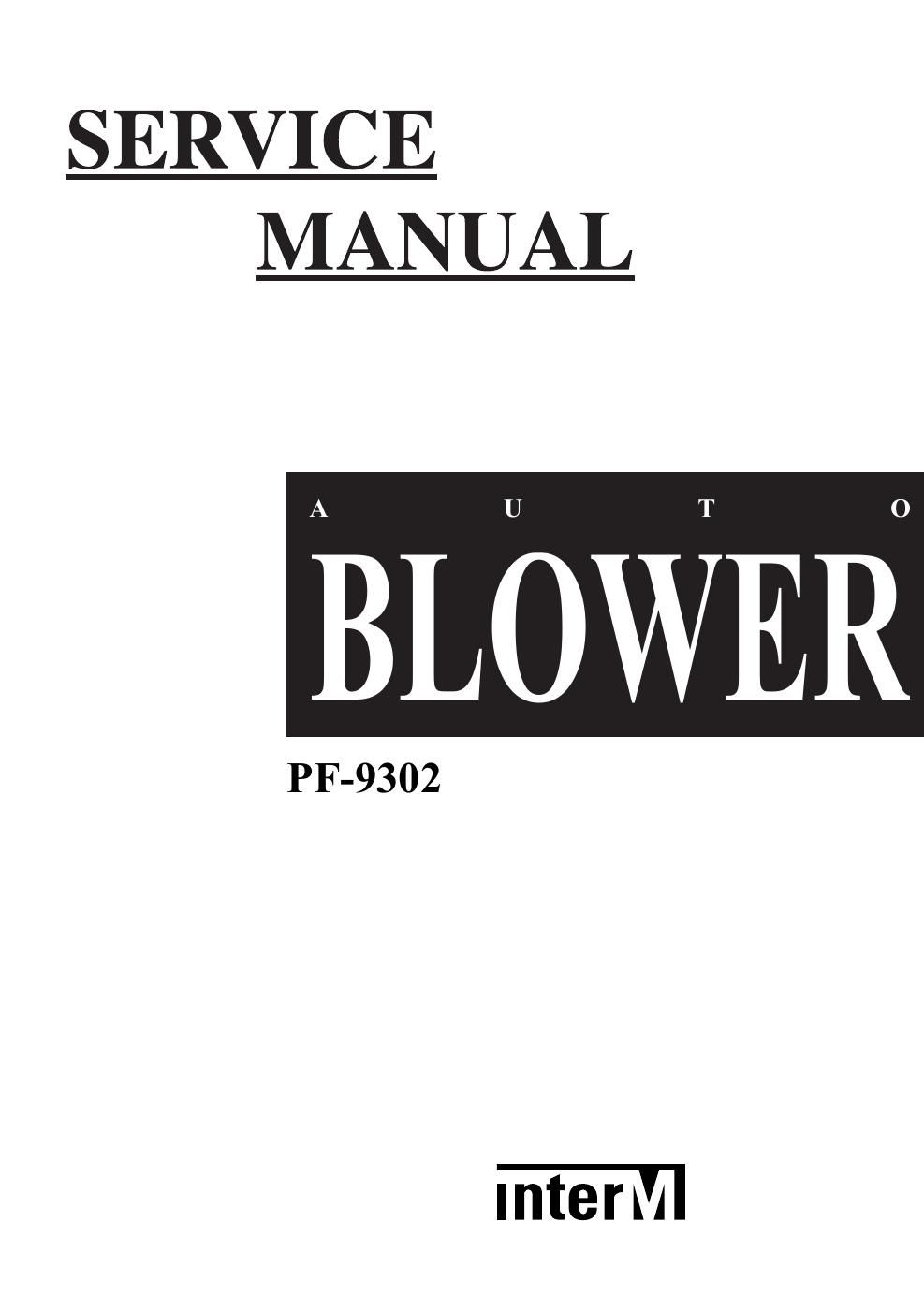 interm pf 9302 auto blower