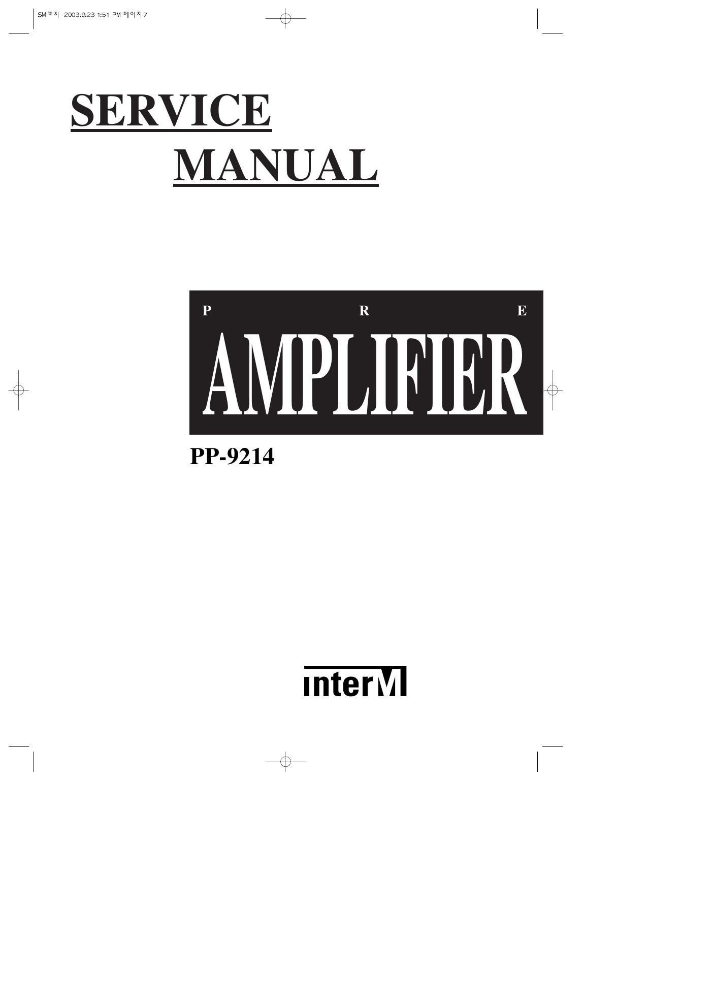 interm pp 9214 preamp