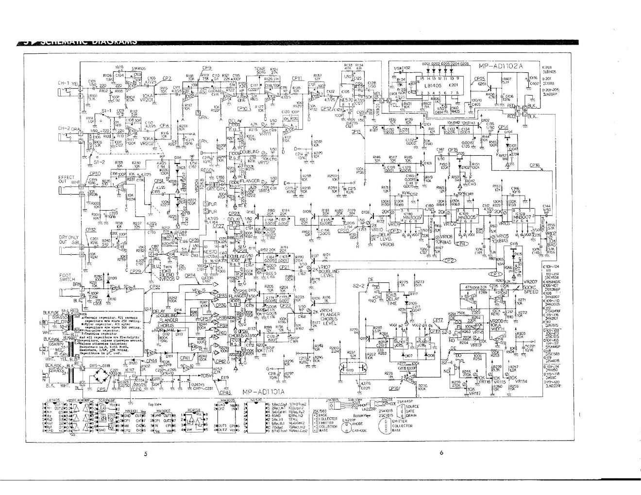 Ibanez AD 202 Analog Delay Schematic