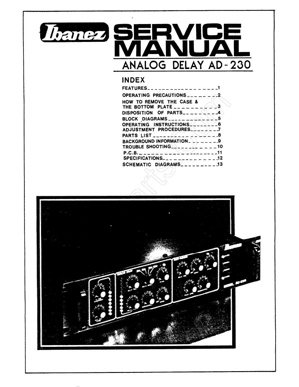 Ibanez AD 230 service manual