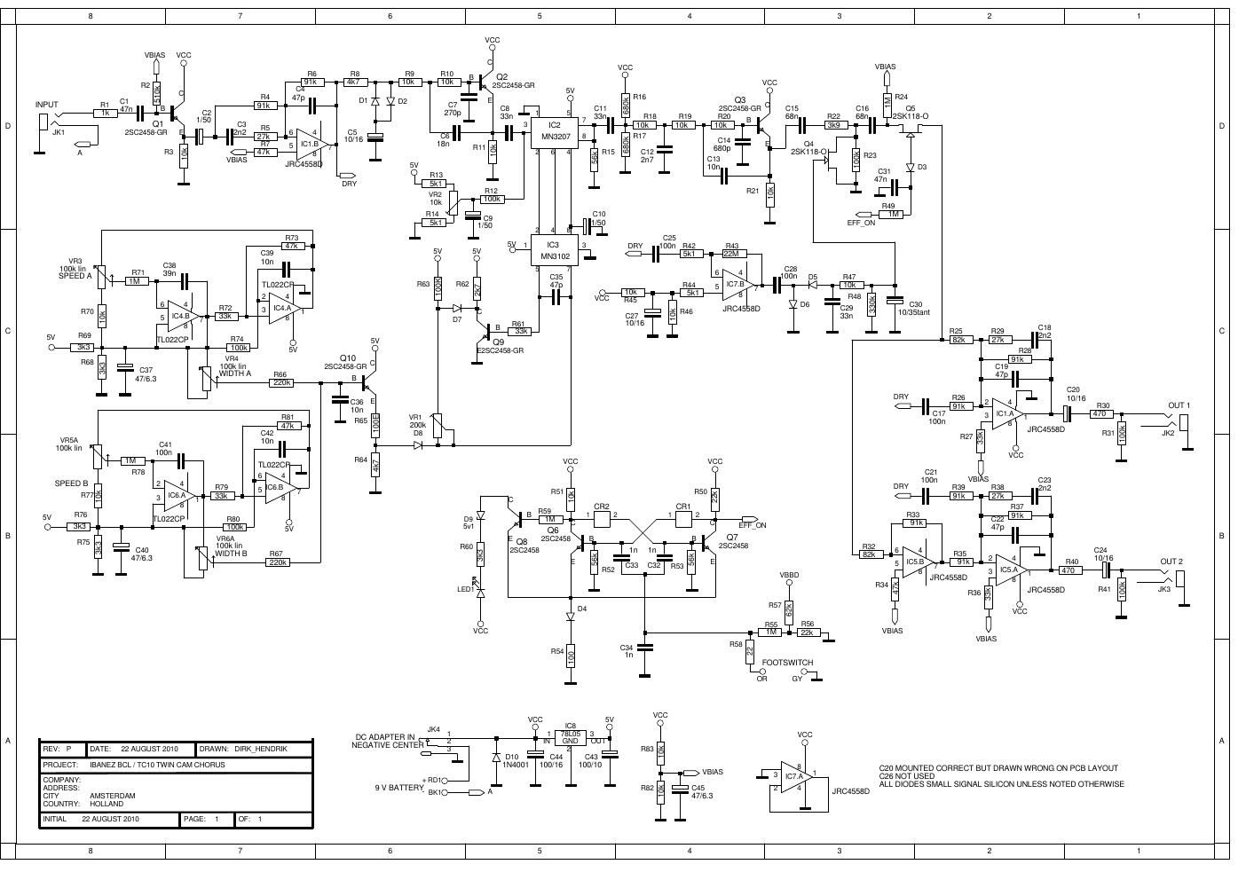 Ibanez BCL TC10 schematic