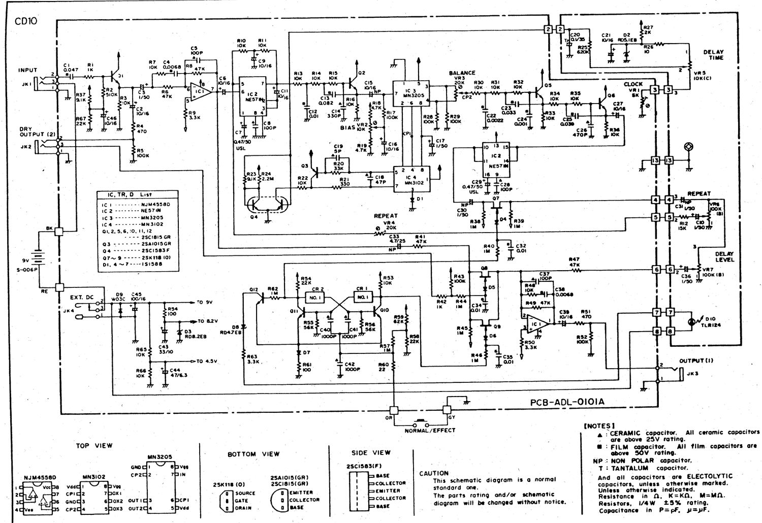 Ibanez CD 10 Schematic