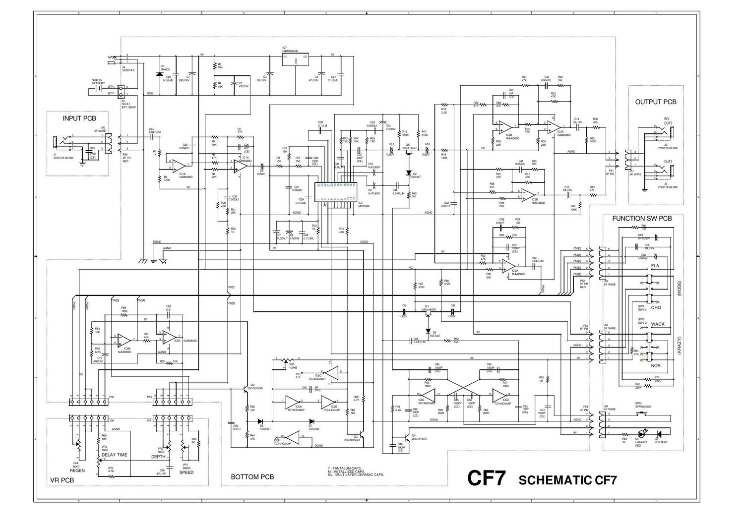 Ibanez CF 7 Schematic