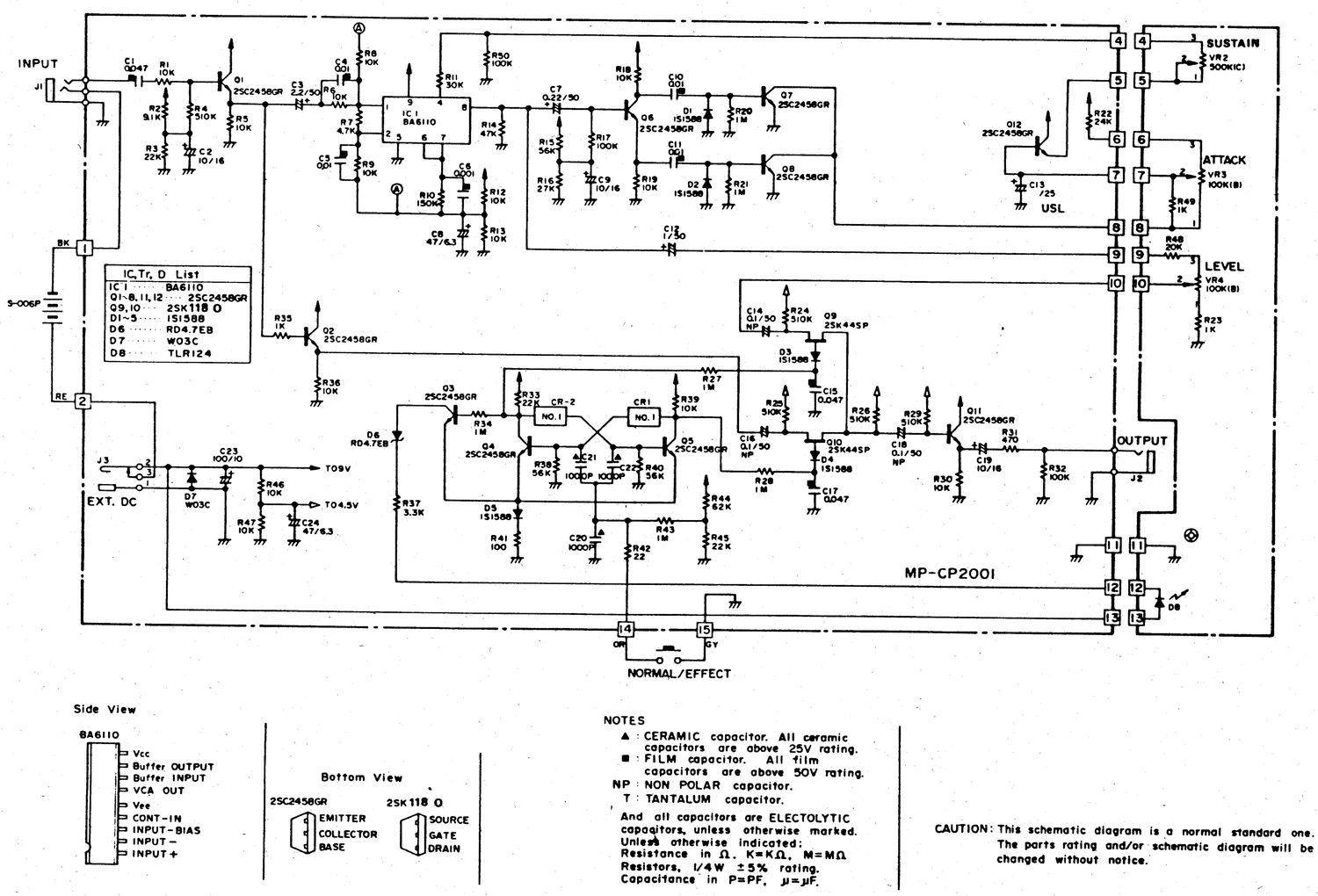 Ibanez CP 10 Compressor Schematic