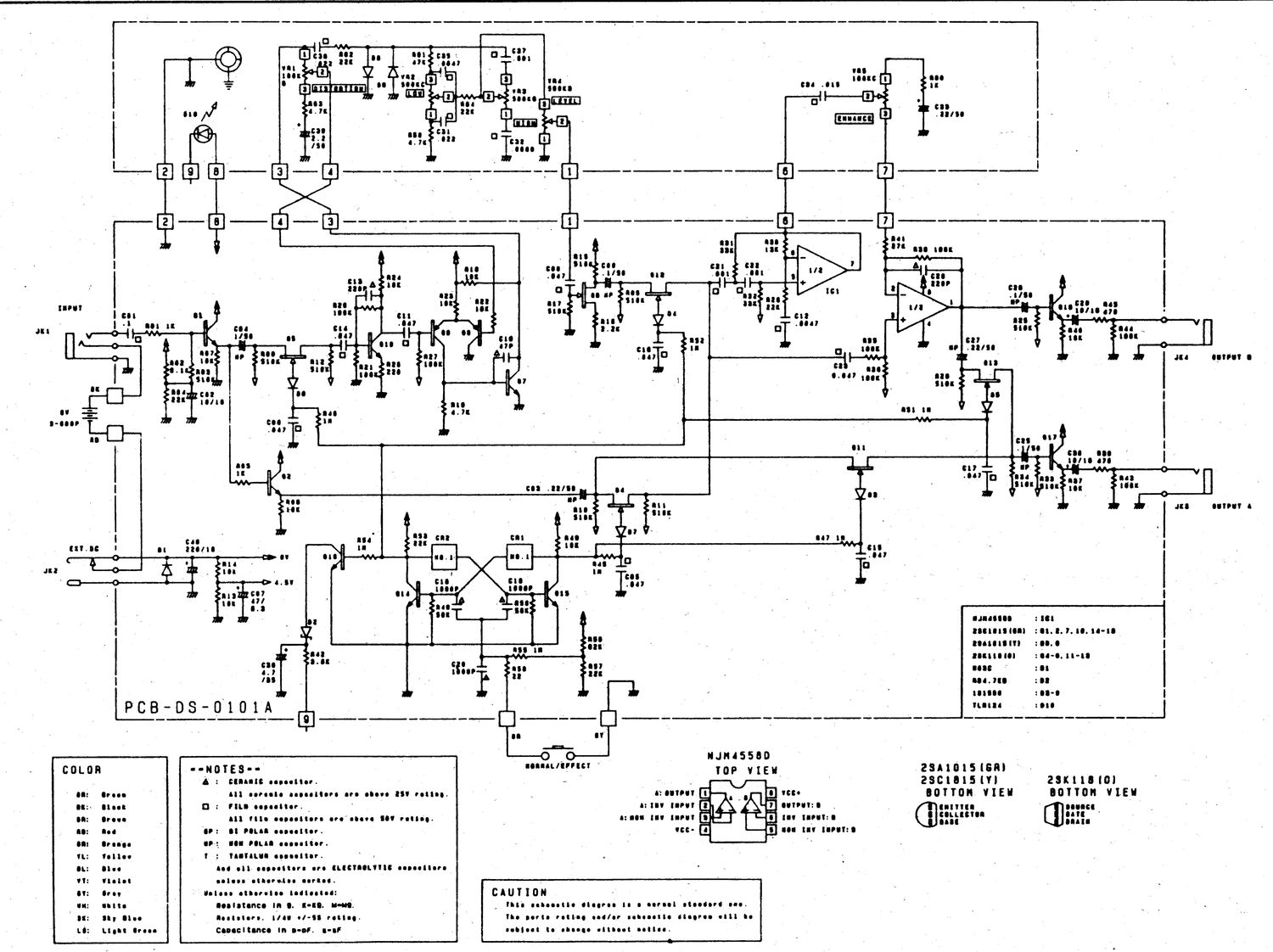 Ibanez DS 10 Distortion Schematic