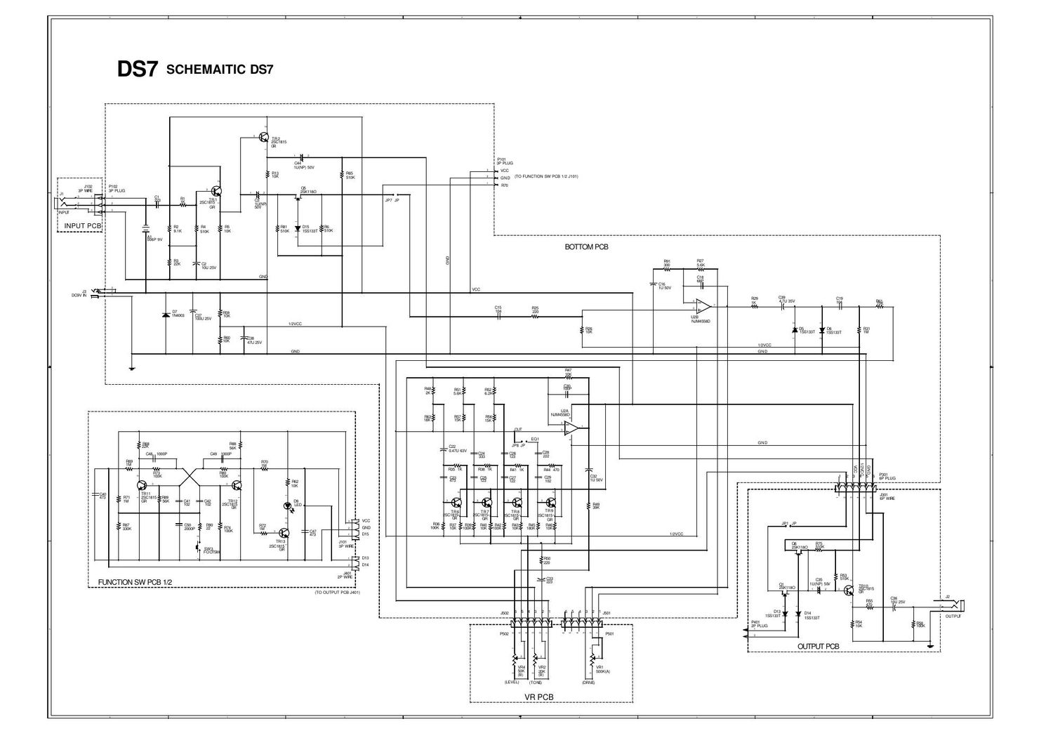 Ibanez DS 7 Distortion Schematic