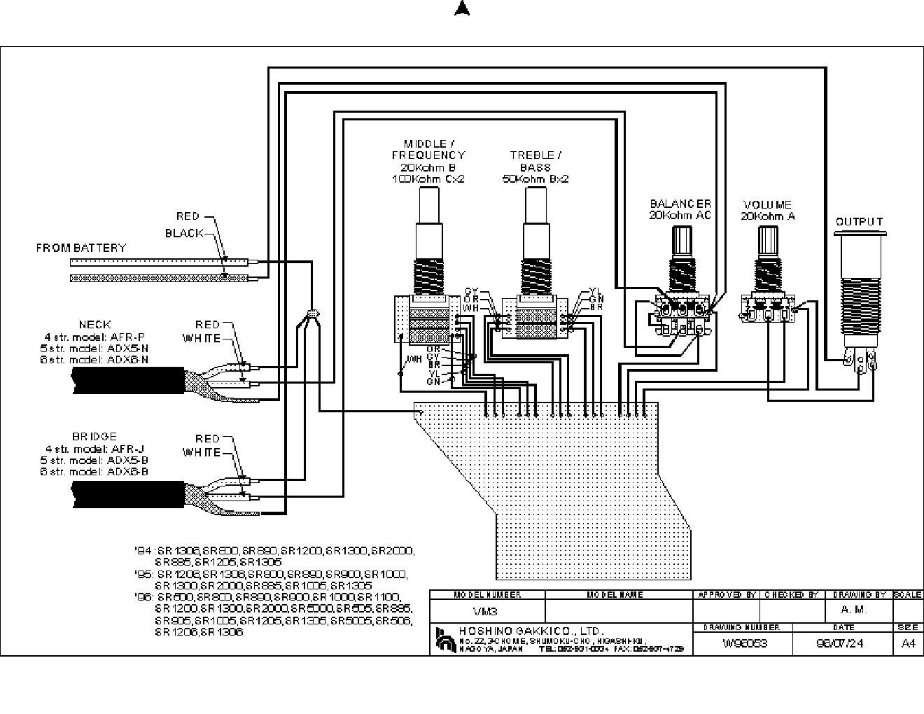 Ibanez Active Bass Wiring Diagram