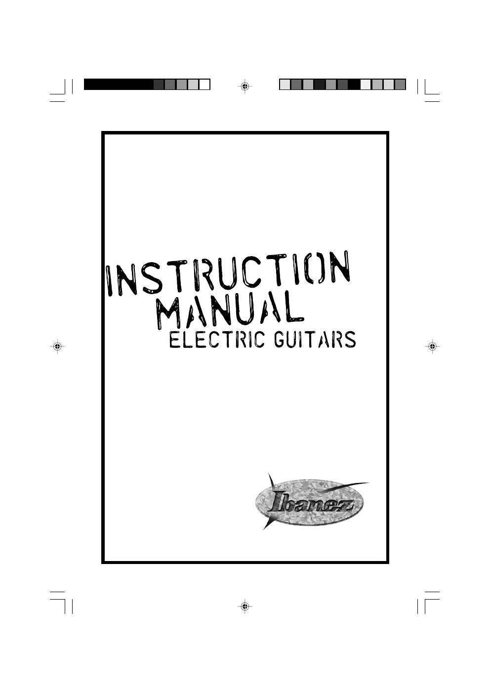 Ibanez Electricguitar Manual