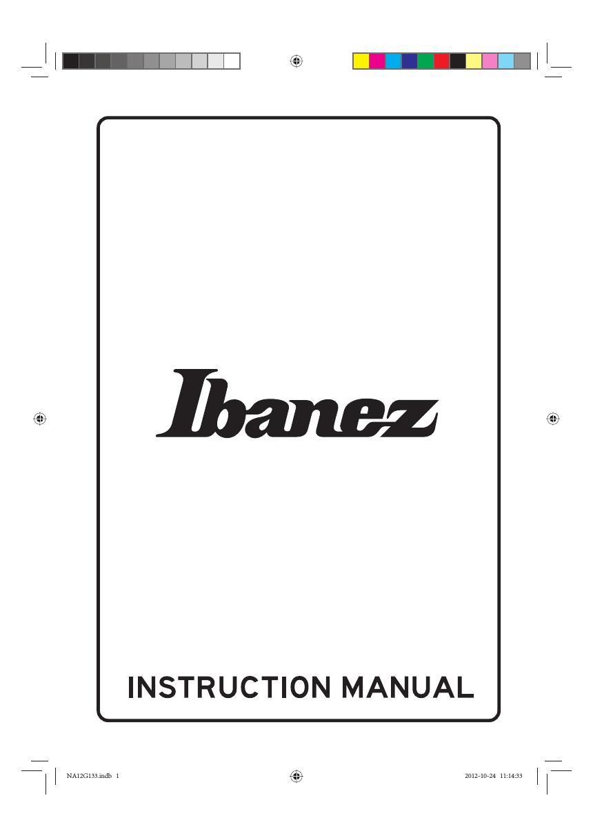Ibanez guitar Instruction Manual