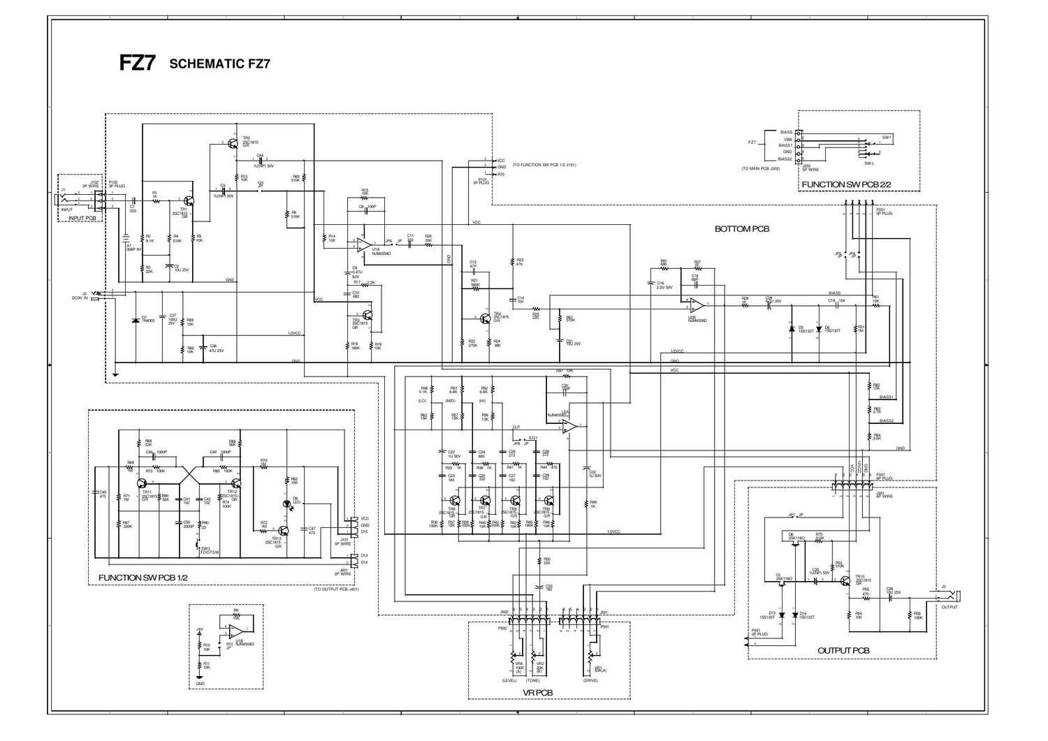 Ibanez FZ 7 Fuzz Schematic