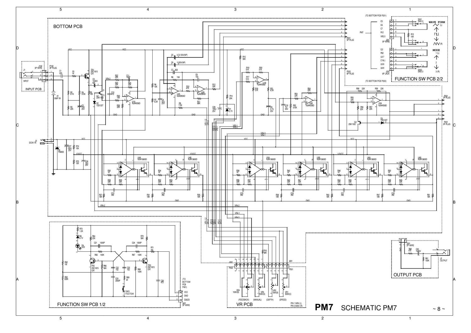 Ibanez PM 7 Phase Modulator Schematic