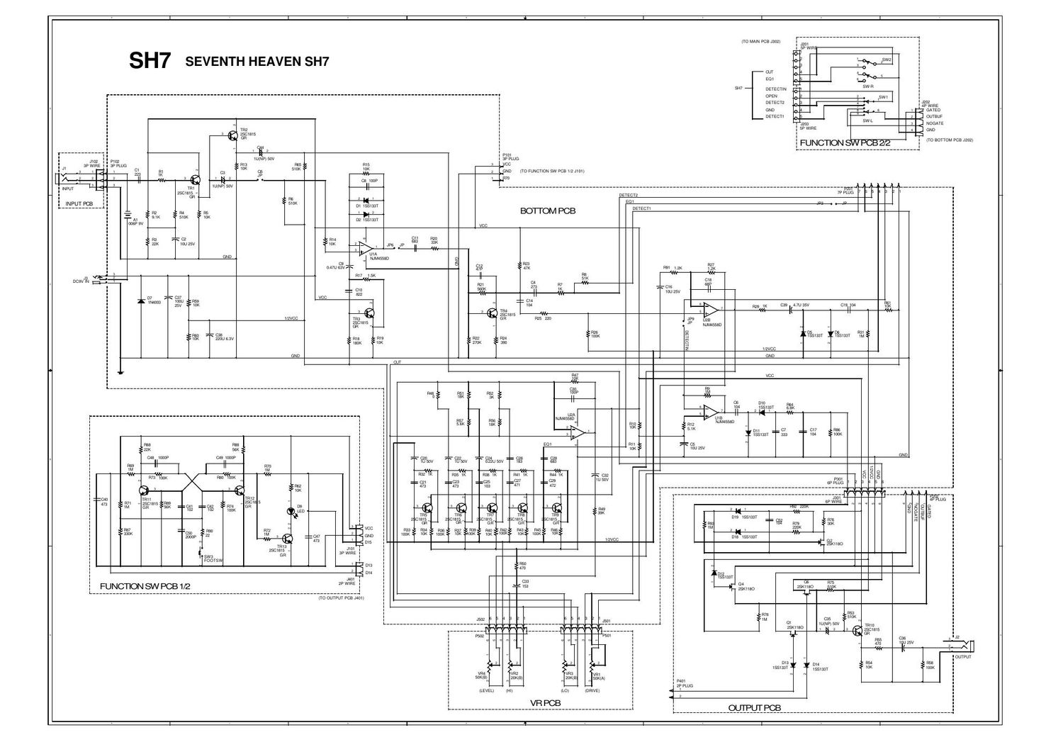 Ibanez SH 7 Distortion Schematic