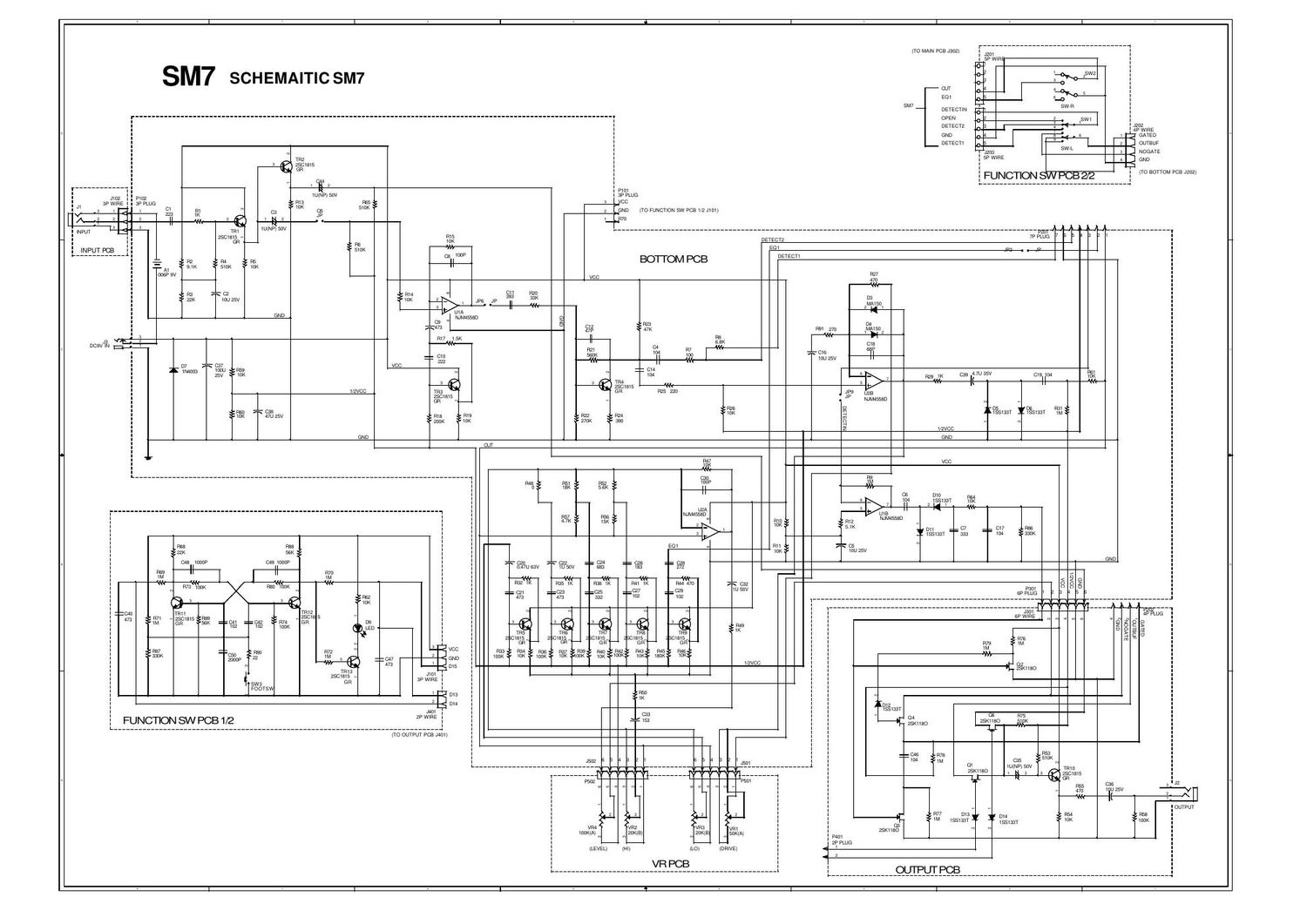 Ibanez SM 7 Distortion Schematic