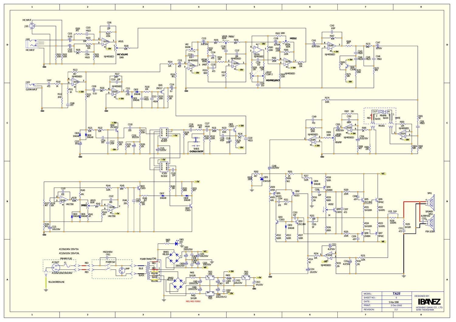 Ibanez TA 25 Troubadour Service Manual