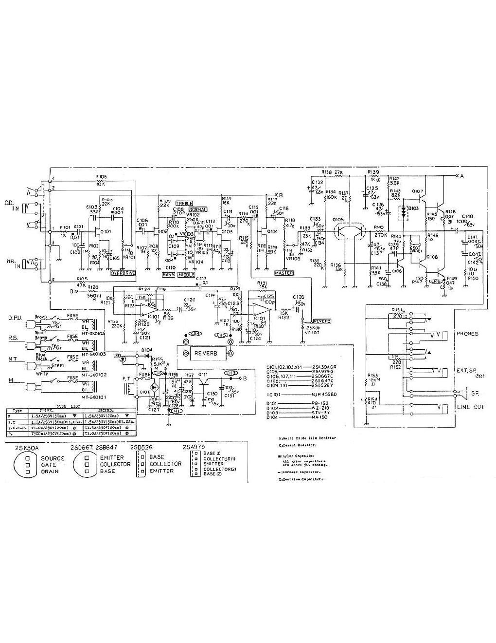 Ibanez GX 20 Schematic