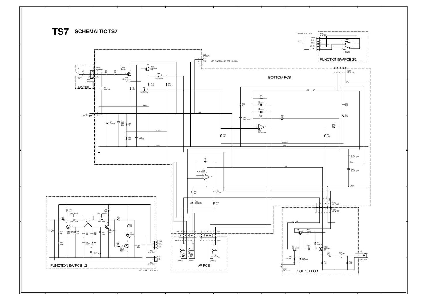 ibanez ts 7 tubescreamer schematic