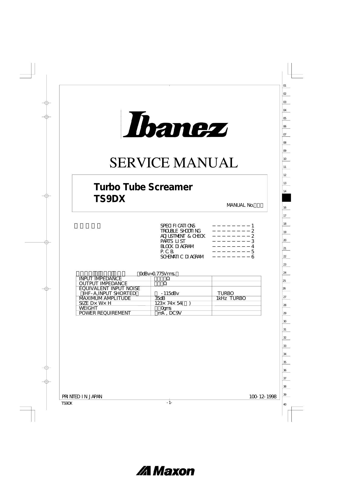 ibanez ts 9dx