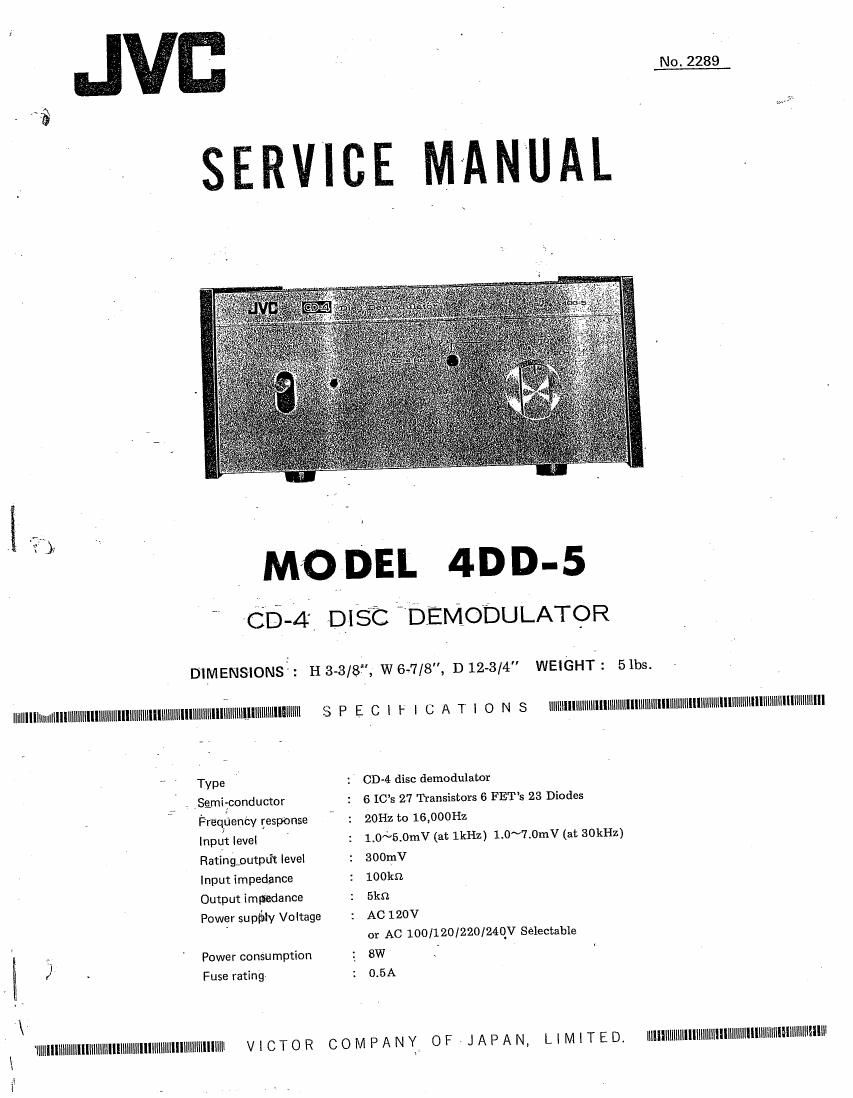 Jvc 4 DD 5 Service Manual