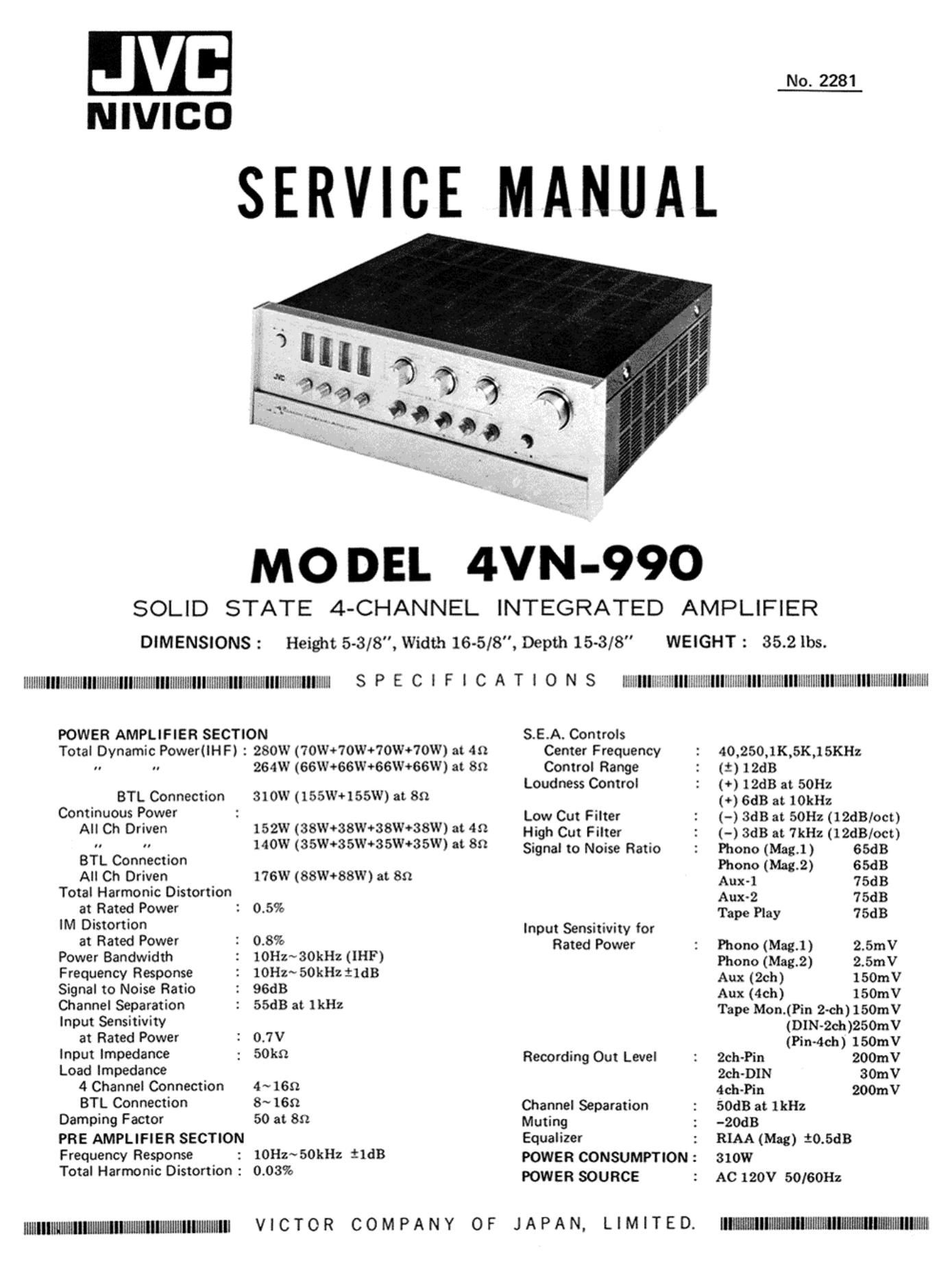 Jvc 4VN 990 Service Manual