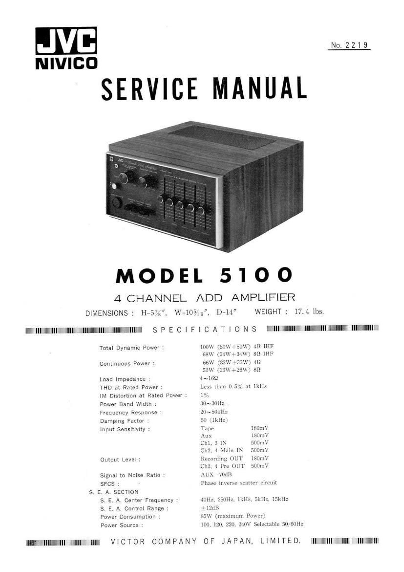 Jvc 5100 Service Manual
