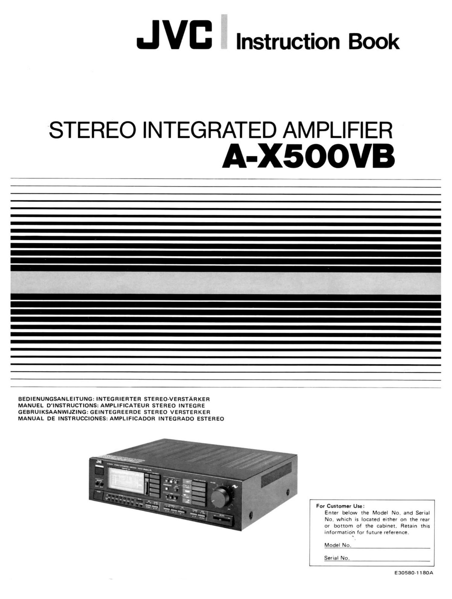 Jvc A X500VB Owners Manual