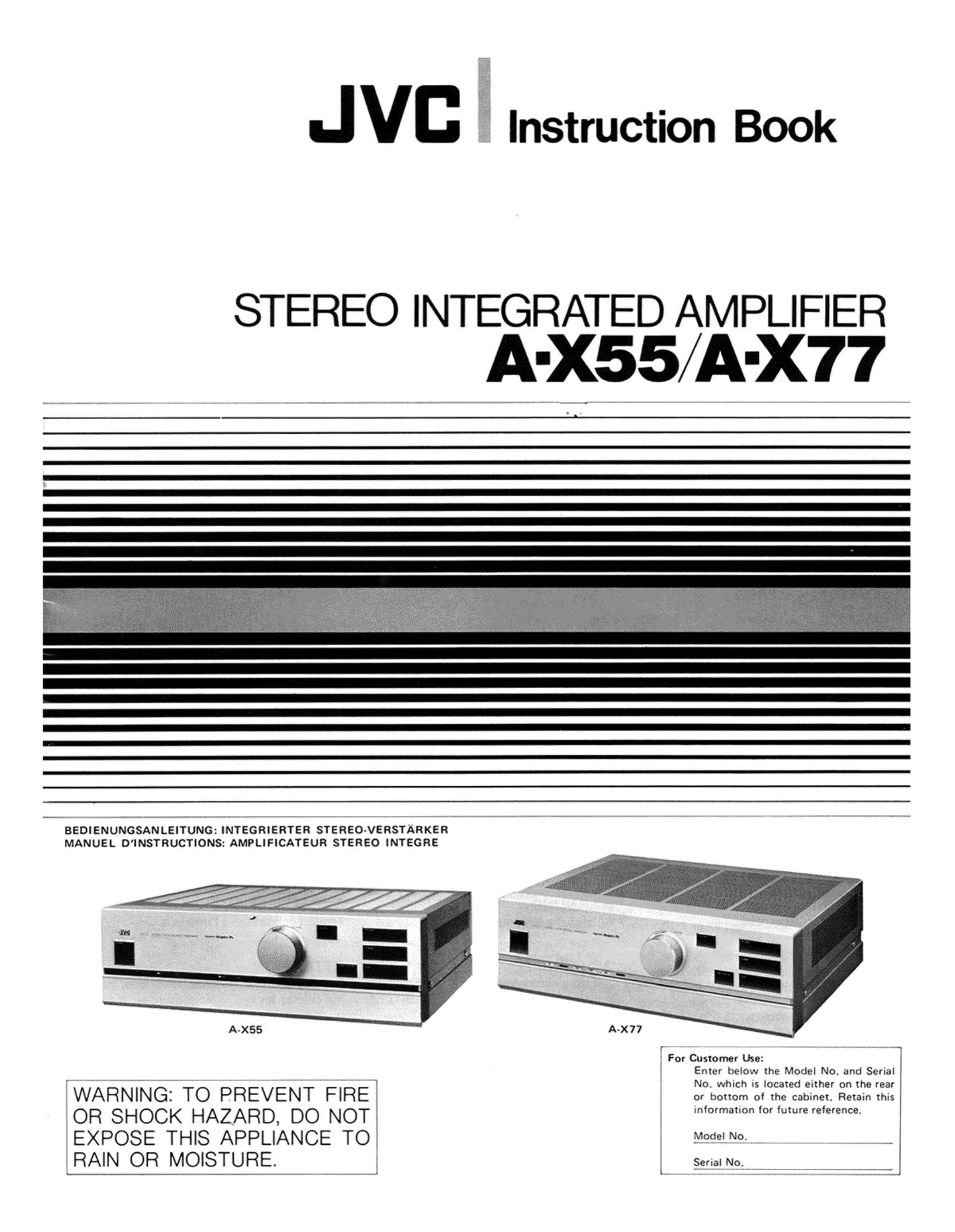 Jvc A X55 Owners Manual