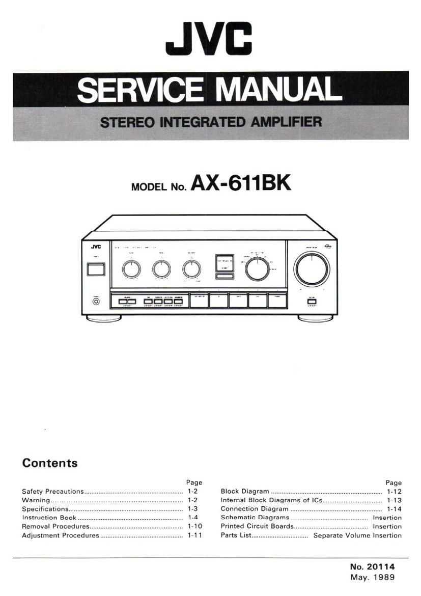 Jvc A X611BK Service Manual