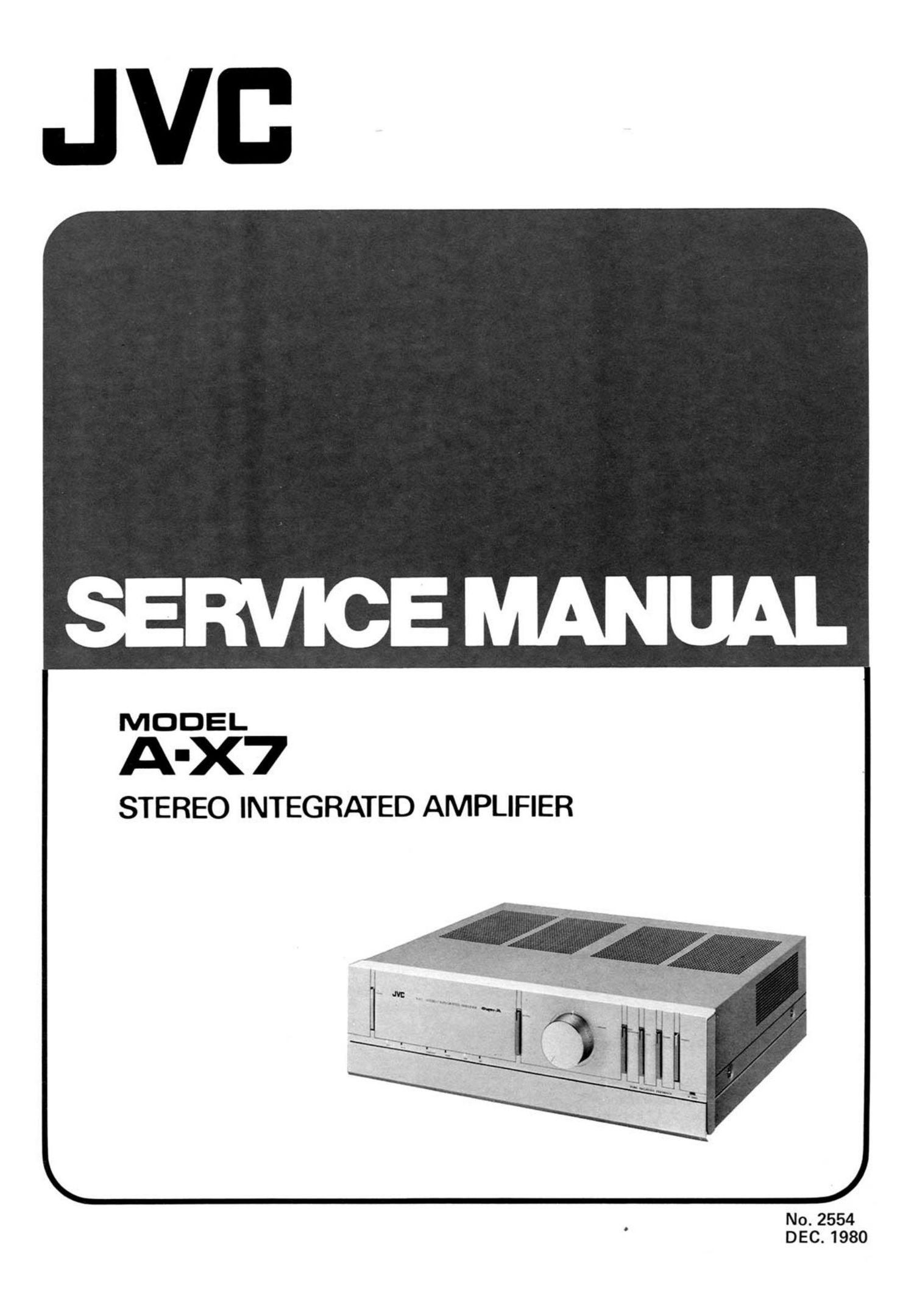 Jvc A X7 Service Manual