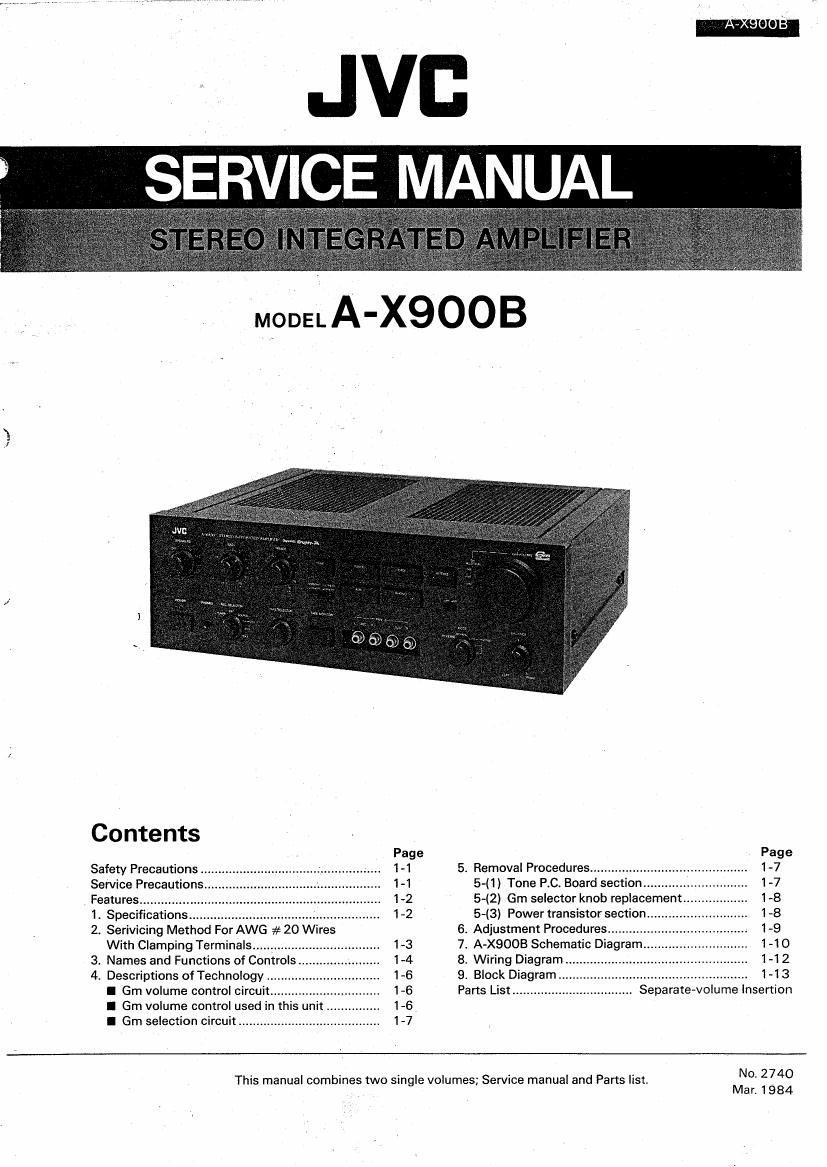 Jvc A X900B Service Manual