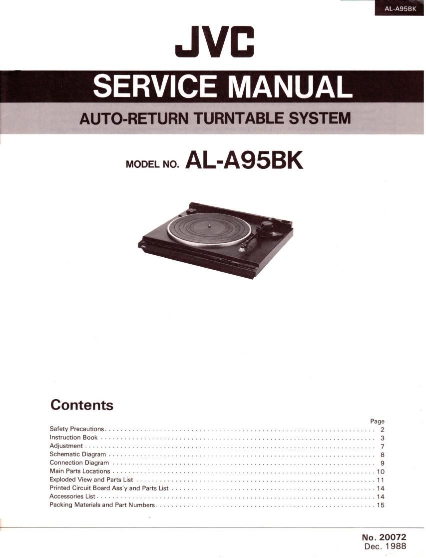 Jvc AL A95BK Service Manual