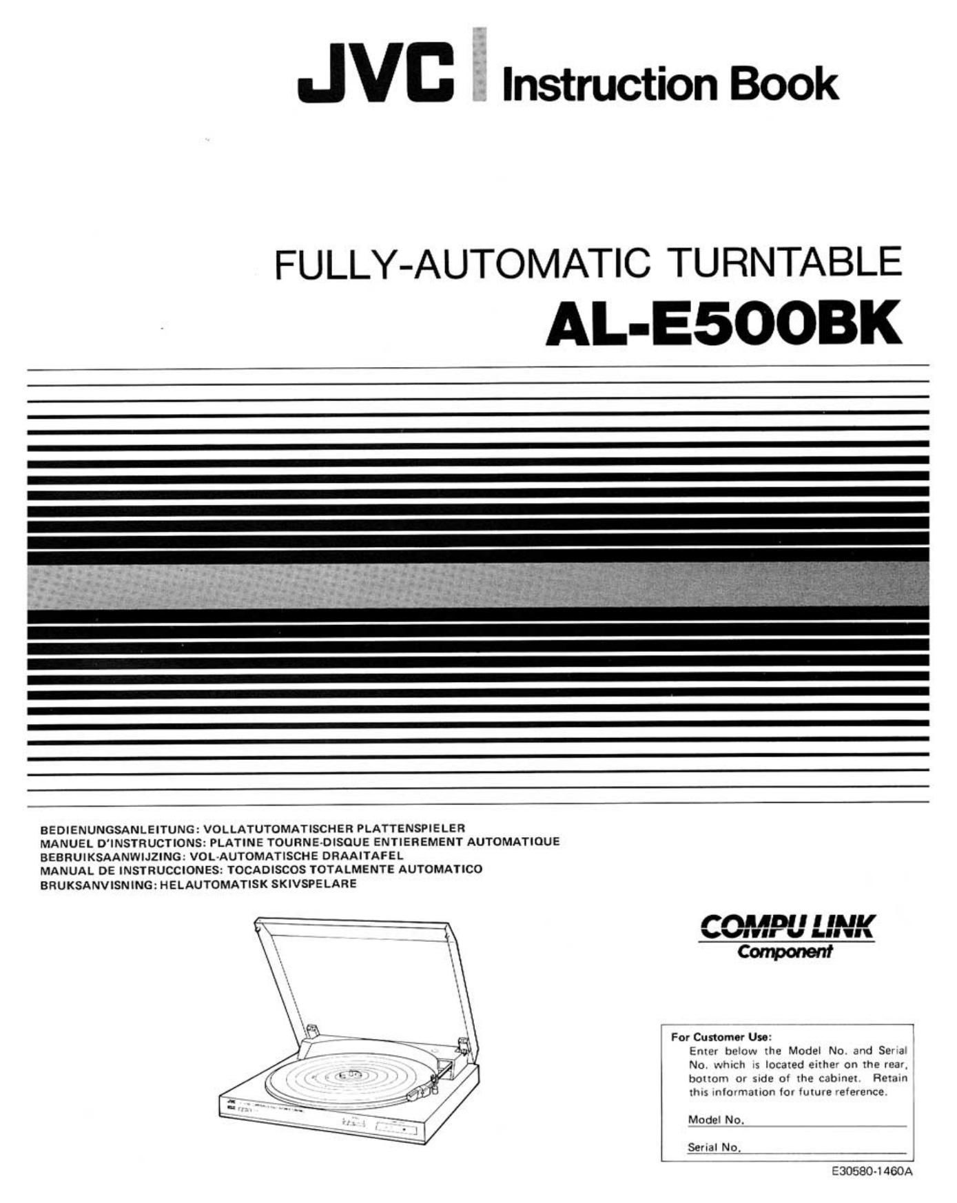 Jvc AL E500BK Owners Manual