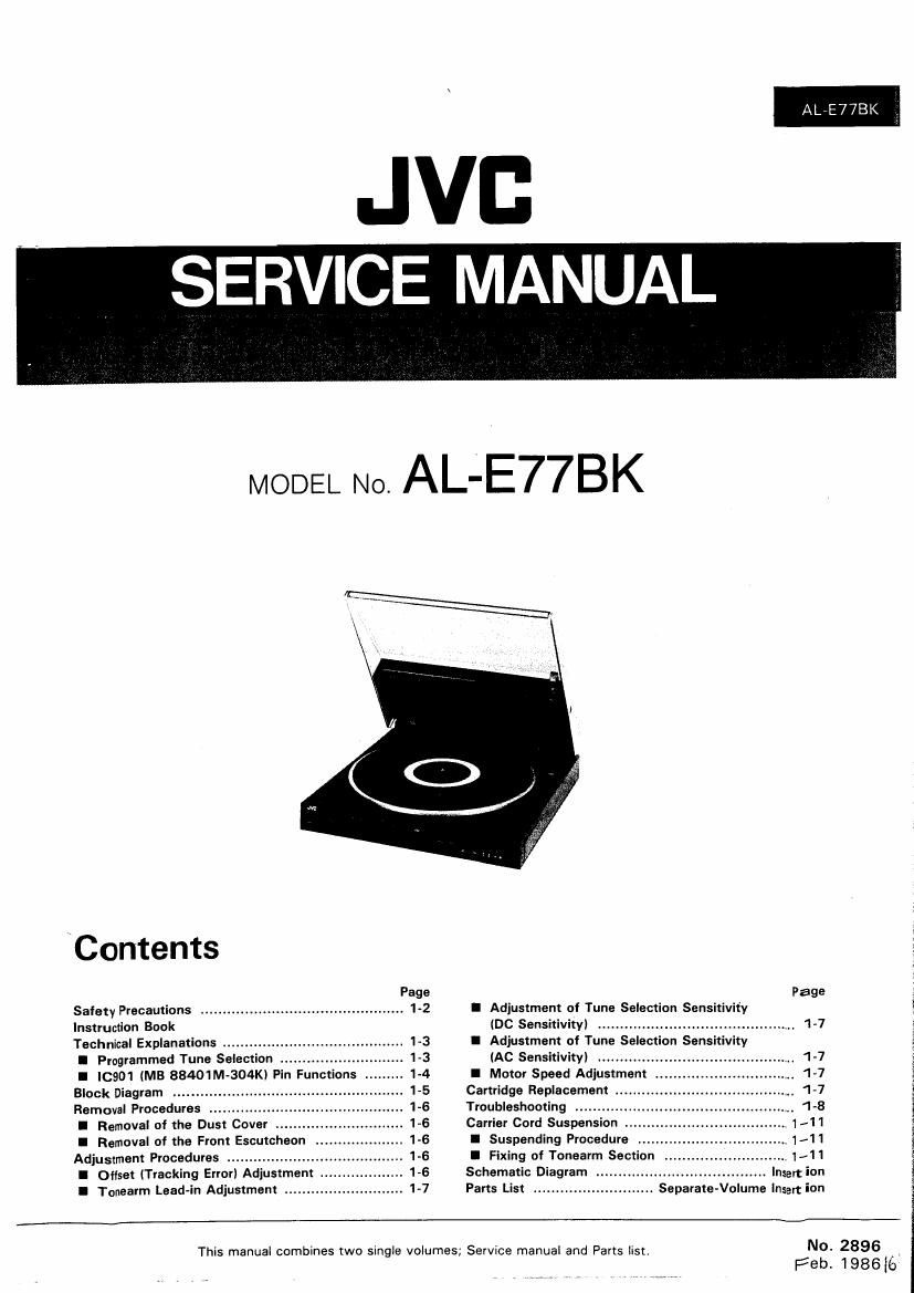 Jvc AL E77BK Service Manual