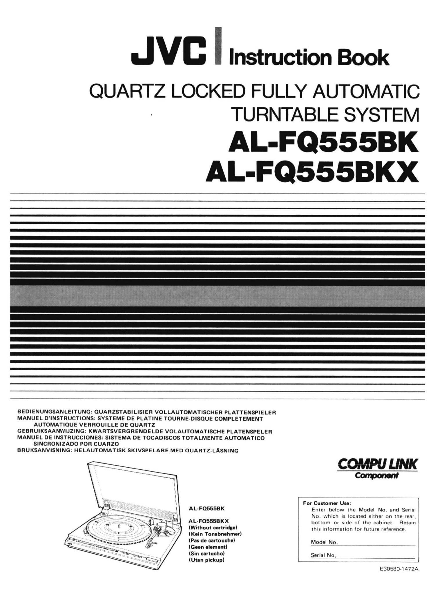 Jvc ALFQ 555 BK Owners Manual