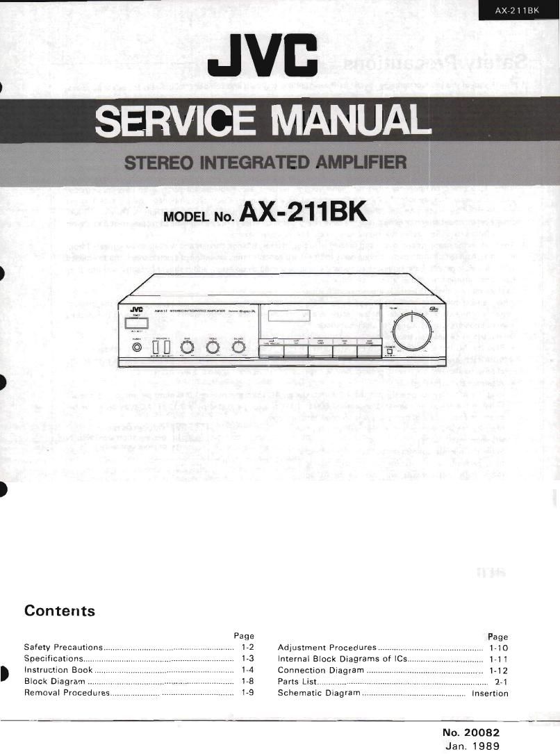 Jvc AX 211 BK Service Manual