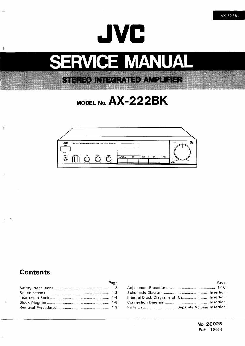 Jvc AX 222BK Service Manual