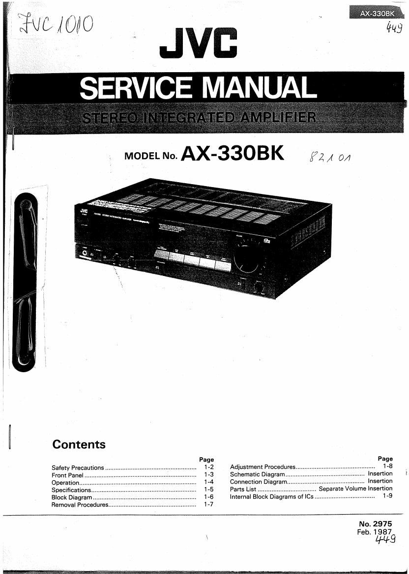 Jvc AX 330BK Service Manual