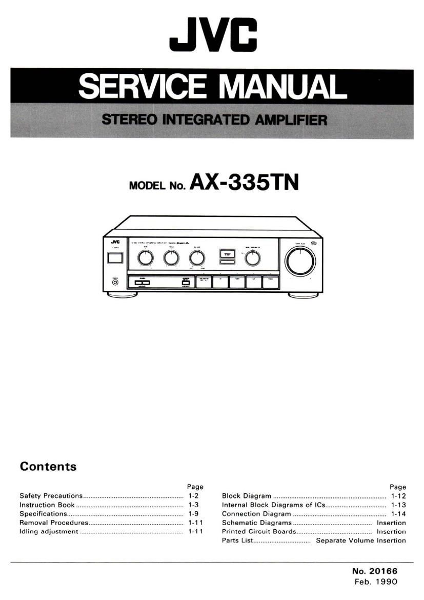 Jvc AX 335TN Service Manual