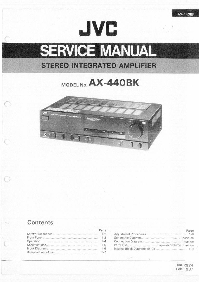 Jvc AX 440BK Service Manual