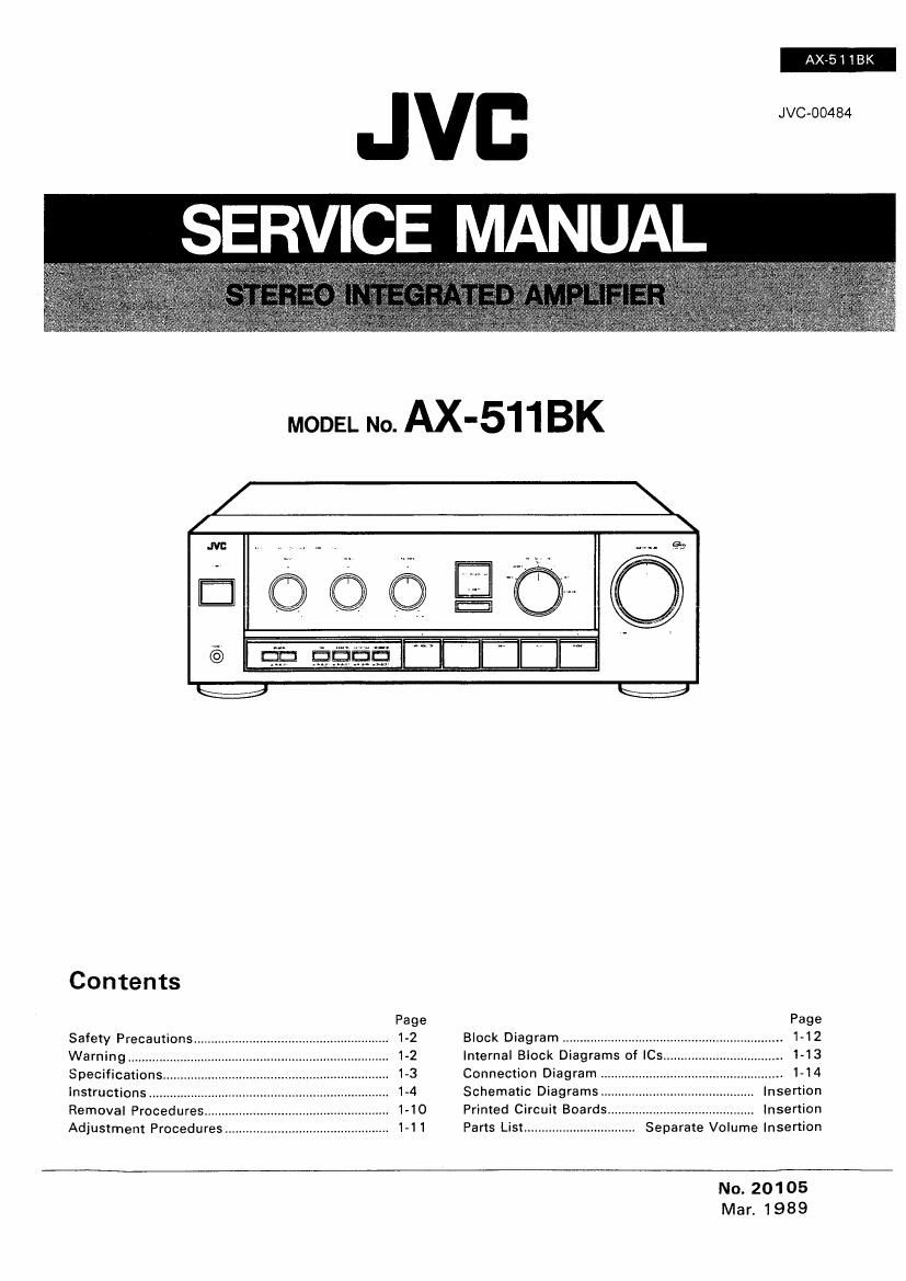 Jvc AX 511BK Service Manual