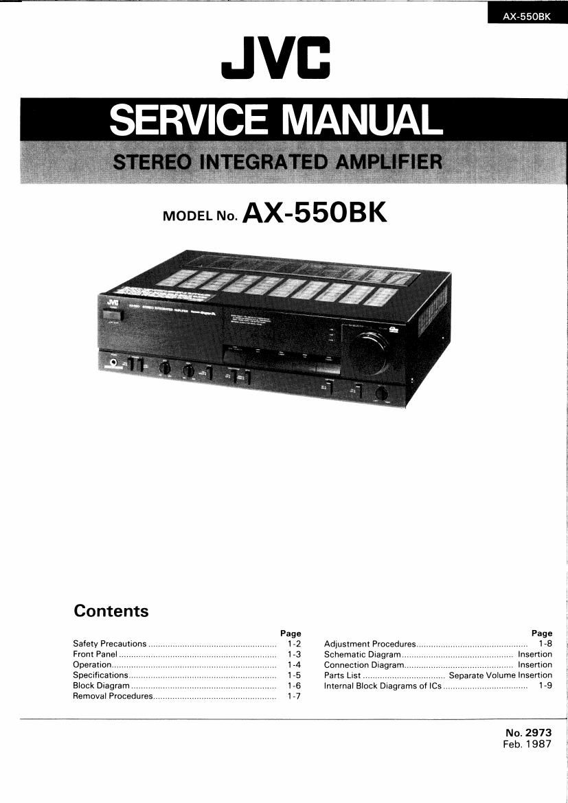 Jvc AX 550BK Service Manual