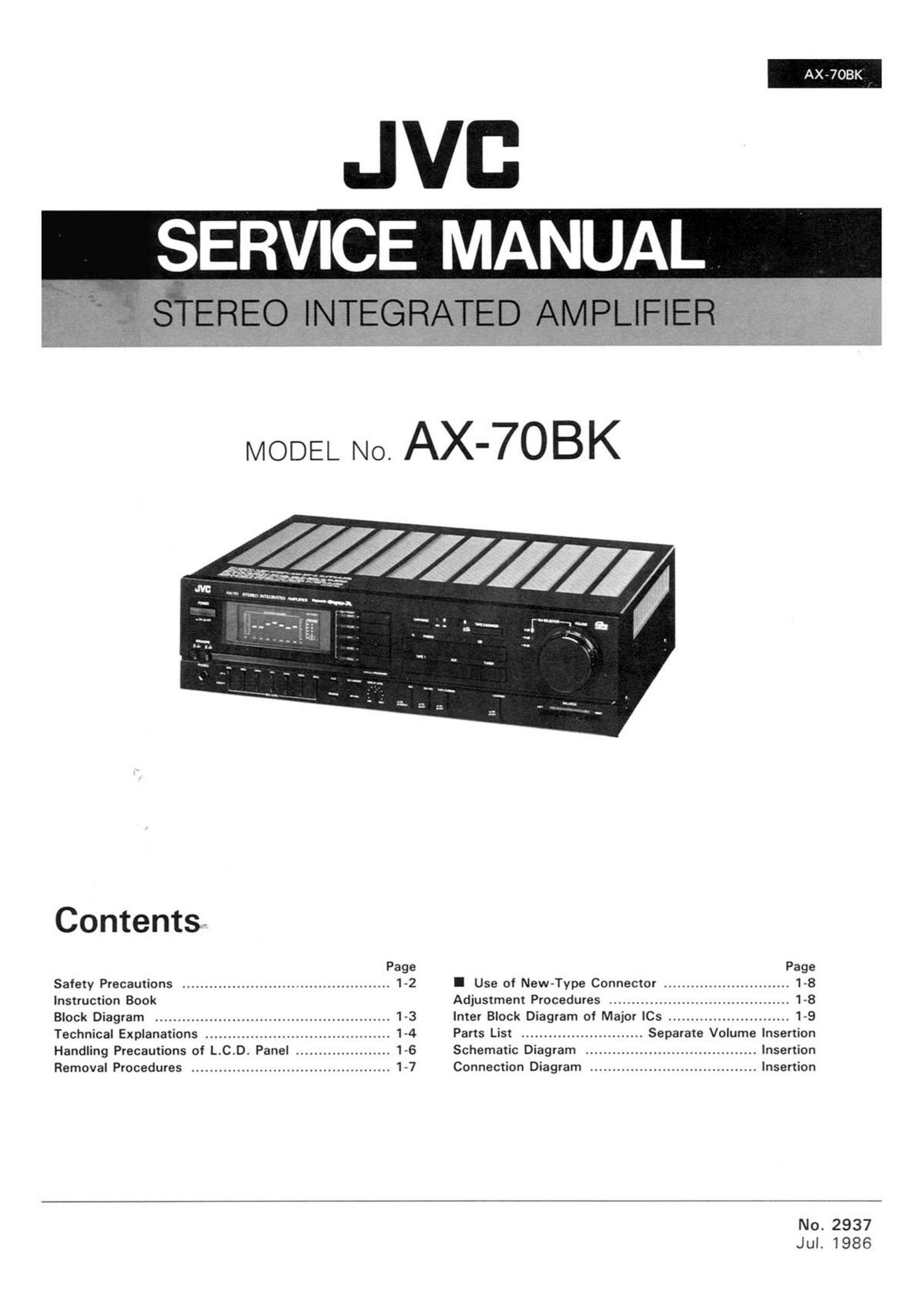 Jvc AX 70 BK Service Manual