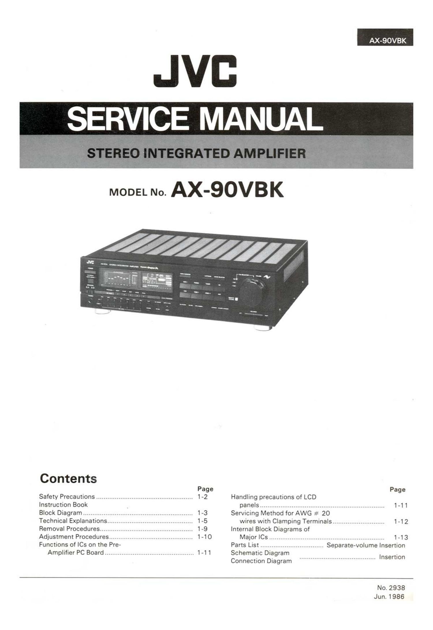 Jvc AX 90VBK Service Manual