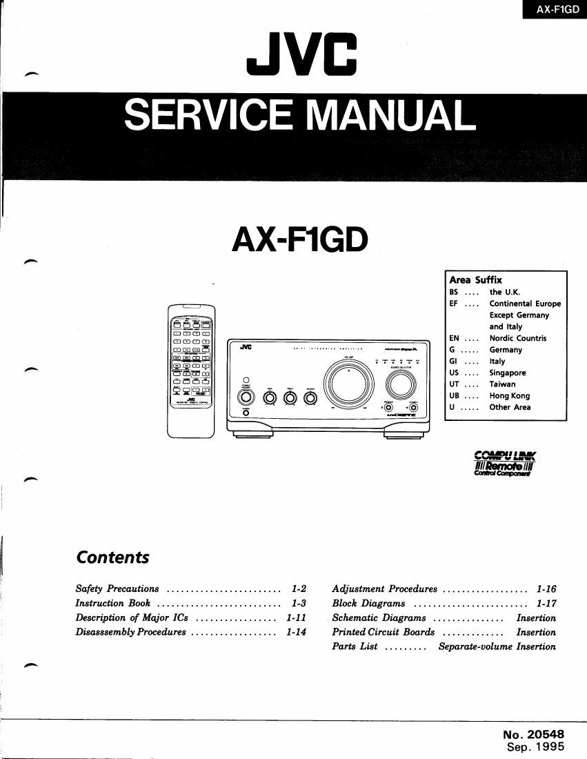 Jvc AX F1GD Service Manual