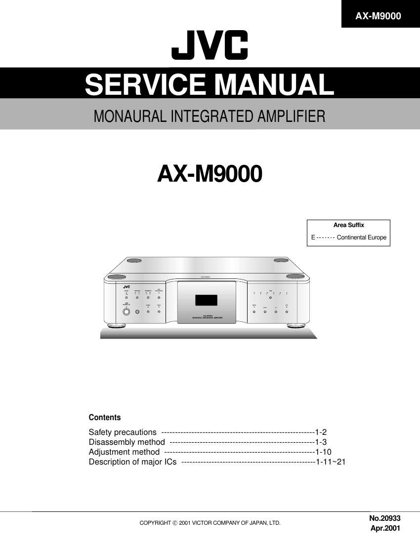 Jvc AX M9000 Service Manual