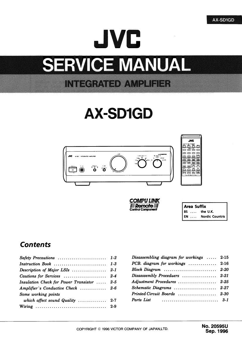 Jvc AX SD1GD Service Manual