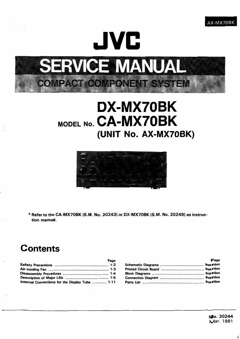 Jvc AXMX 70 BK Service Manual